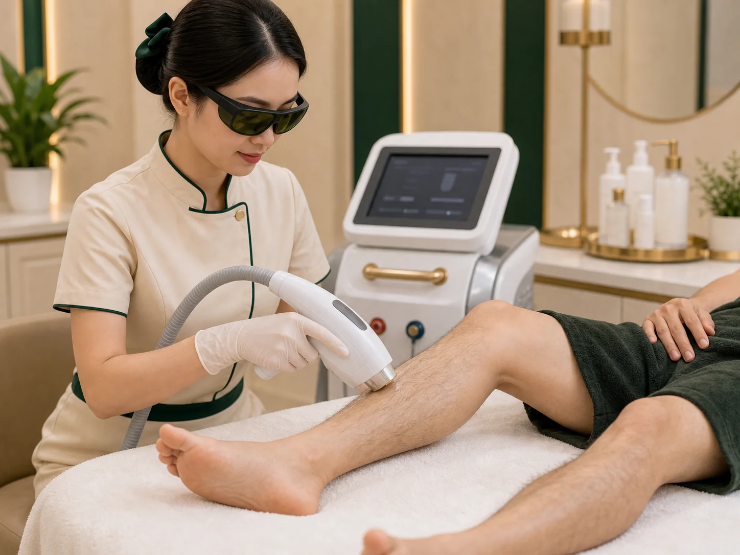 Triệt lông Laser Diode nam tại Doris Beauty Spa